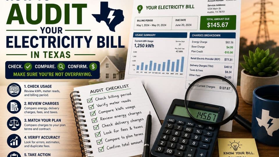 How to Audit Your Electricity Bill in Texas