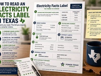 How to Read an Electricity Facts Label in Texas