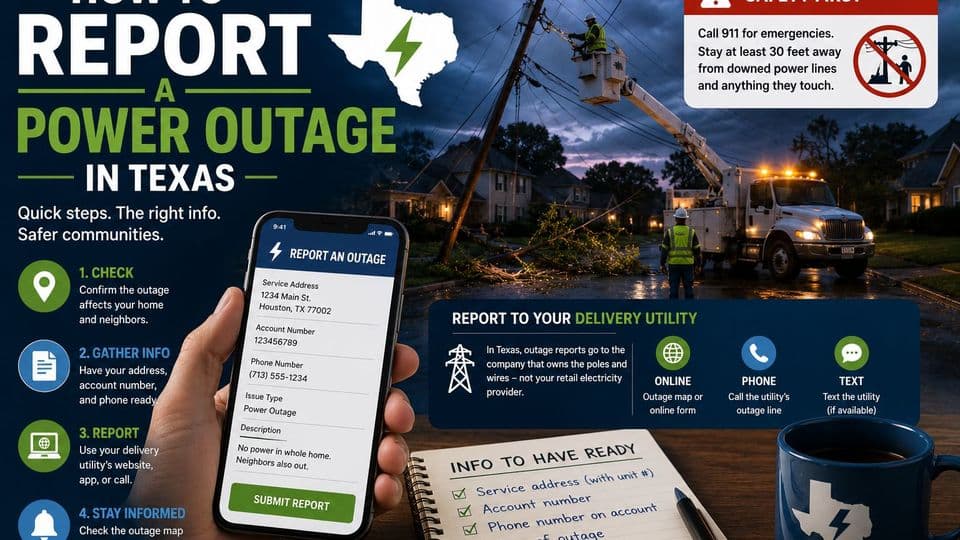 How to Report a Power Outage in Texas
