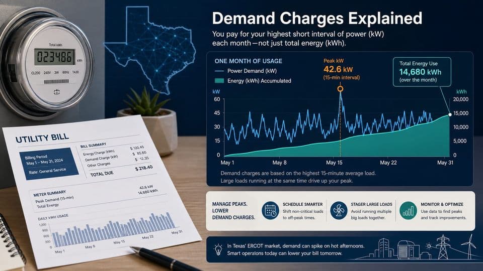 Demand Charges Explained for Electric Bills