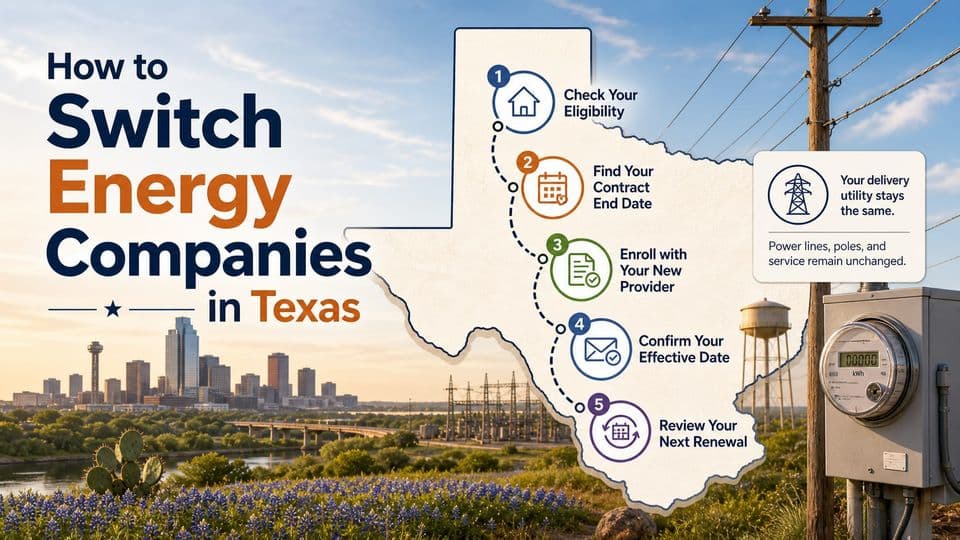 How to Switch Energy Companies in Texas