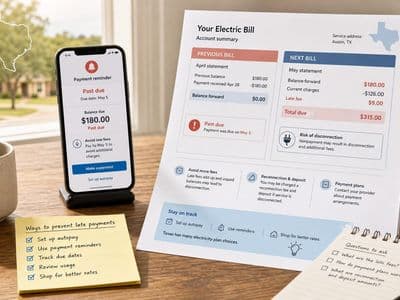 How a Late Payment Increases Your Electric Bill in Texas
