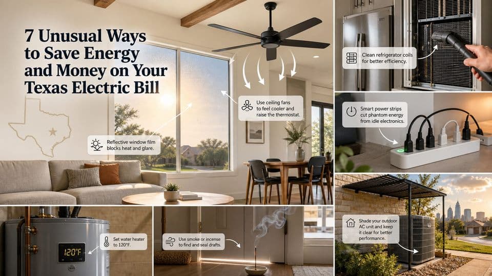 7 Unusual Ways to Save Energy and Money on Your Texas Electric Bill