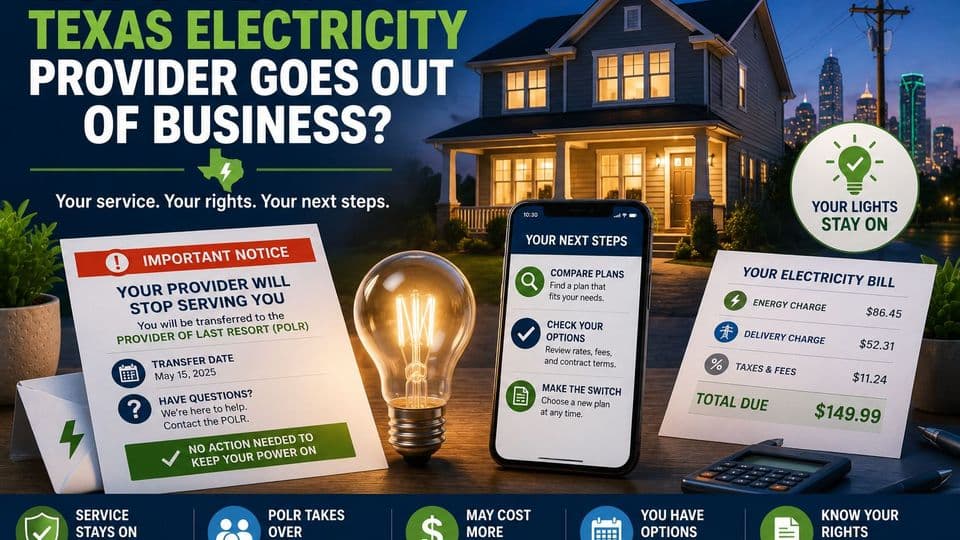 What Happens If Your Texas Electricity Provider Goes Out of Business?