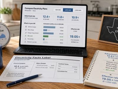 Advertised Electricity Rates Explained for Texas Shoppers