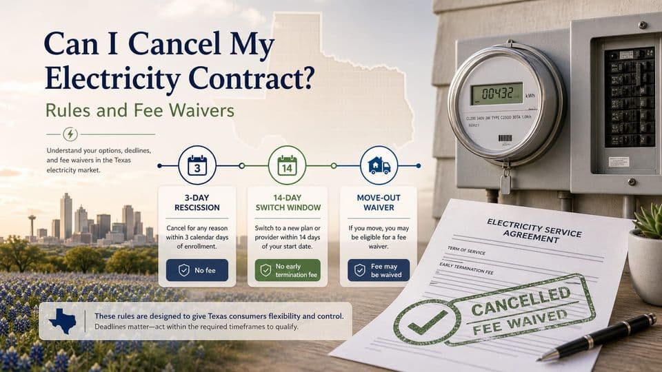 Can I Cancel My Electricity Contract? Rules and Fee Waivers