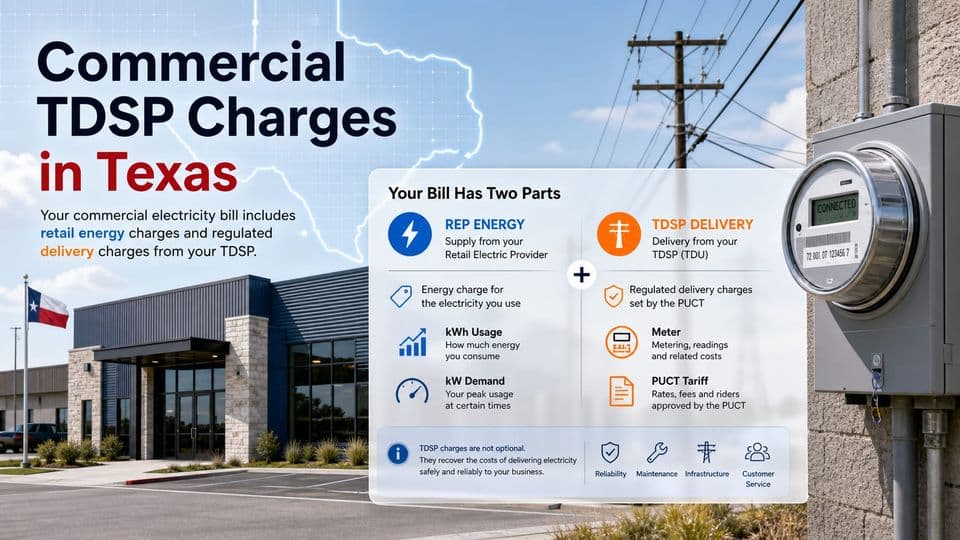 Commercial TDSP Charges in Texas