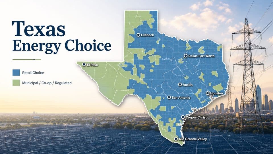 Deregulated Cities in Texas: A Map and List of Energy Choice