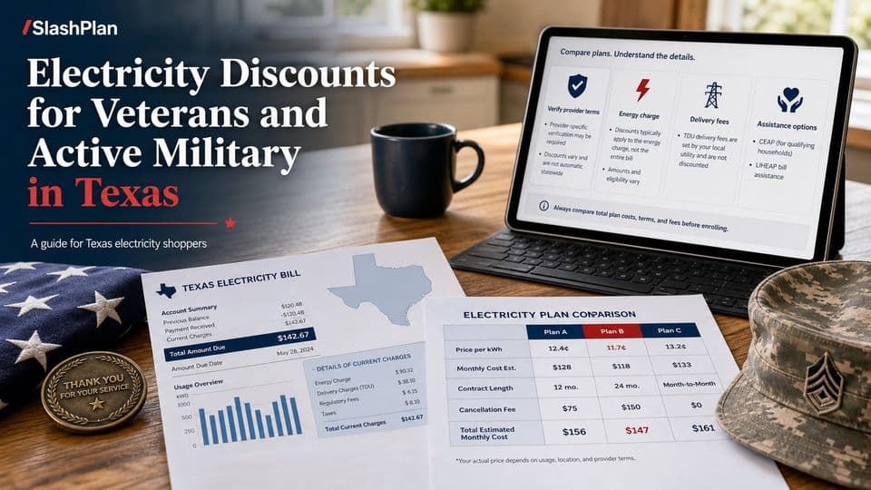 Electricity Discounts for Veterans and Active Military in Texas