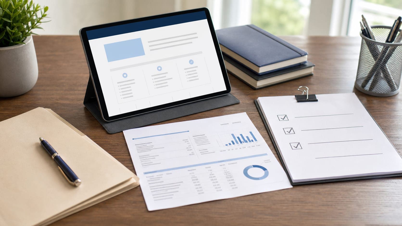 An electricity bill beside a tablet showing a Texas utility assistance website