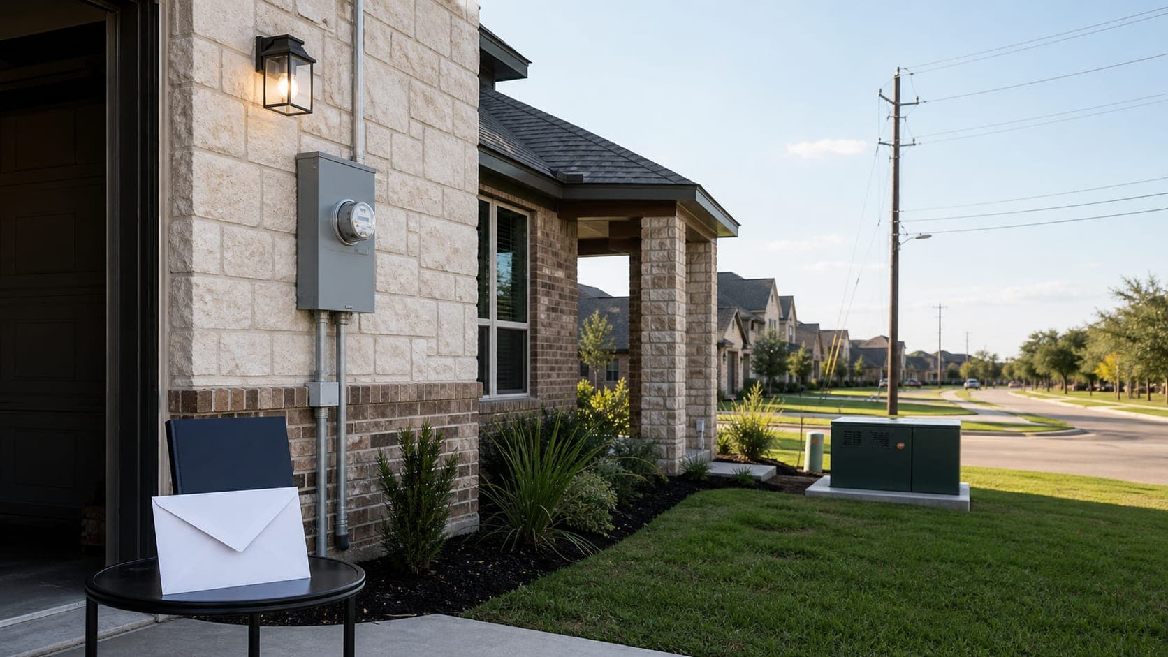 Diagram showing retail electric provider and utility company roles for a Texas home