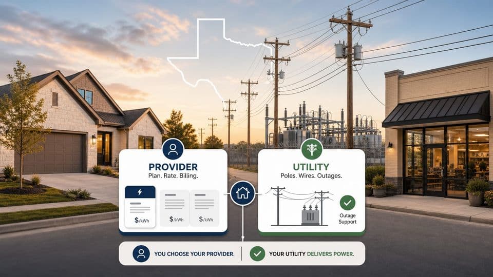 Electricity Provider vs. Electric Utility in Texas