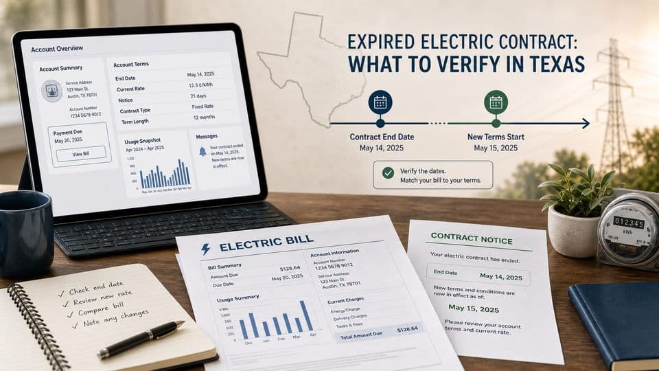 Expired Electric Contract: What to Verify in Texas