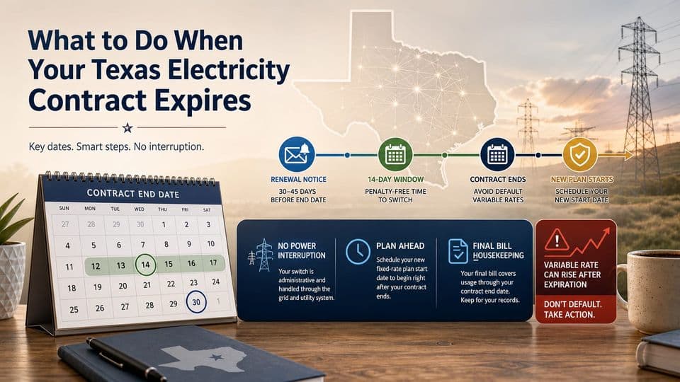 What to Do When Your Texas Electricity Contract Expires