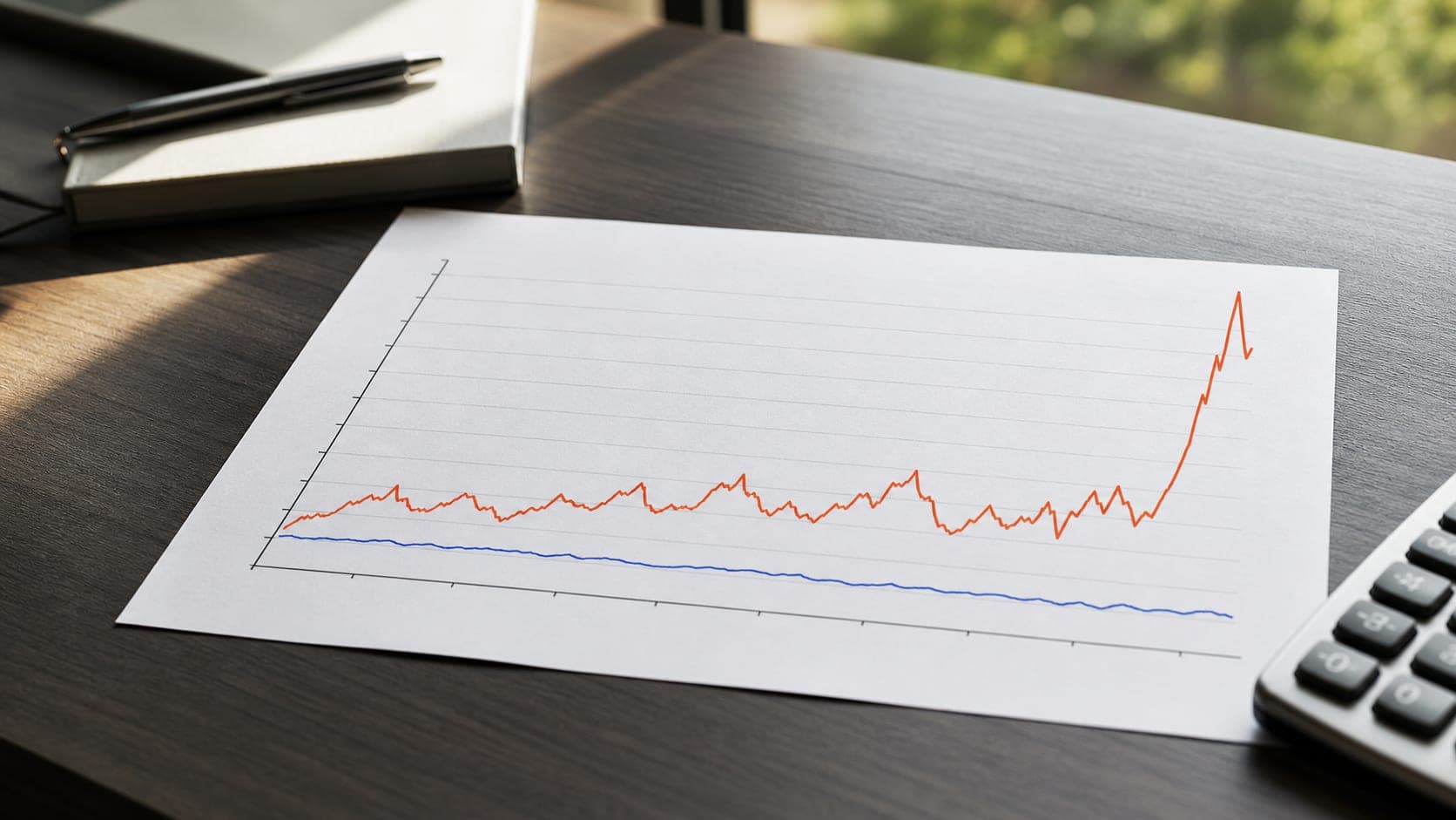 Comparison chart showing a stable fixed electricity rate vs. a volatile variable default rate.